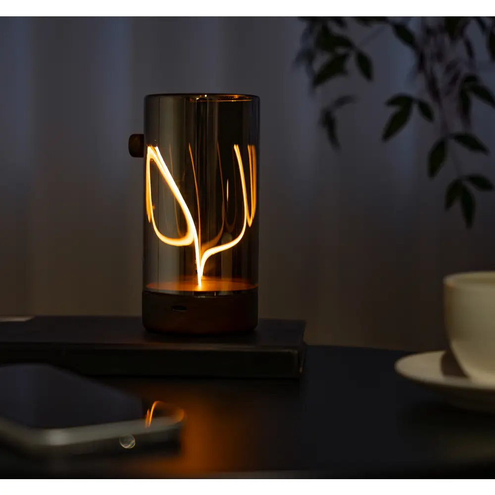 Lampa Solis Drift Natural Walnut Wood - obrazek 4