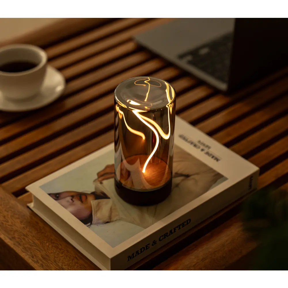 Lampa Solis Drift Natural Walnut Wood - obrazek 3