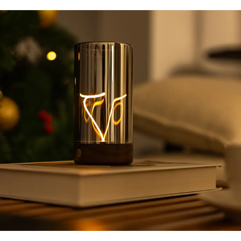 Lampa Solis Drift Natural Walnut Wood - obrazek 2