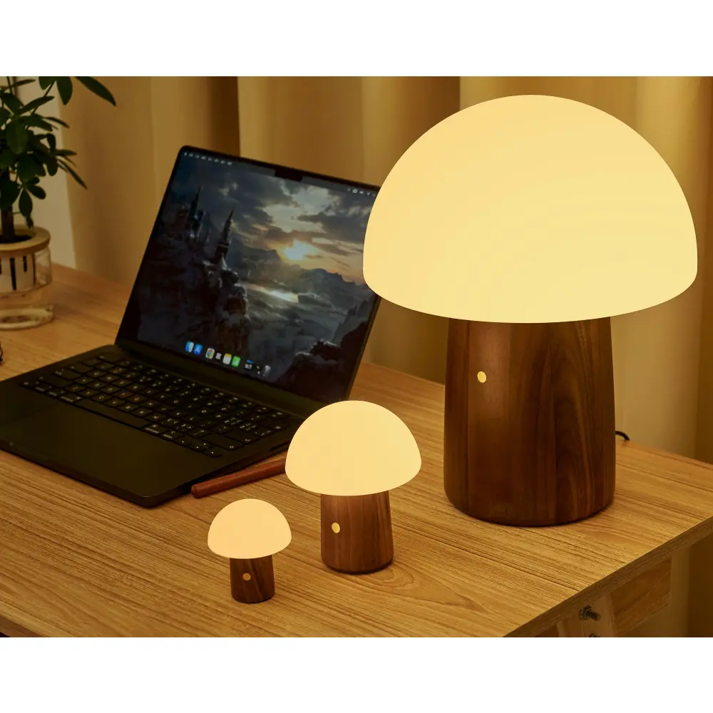 Lampa Alice Mushroom Super Mini Walnut - obrazek 7