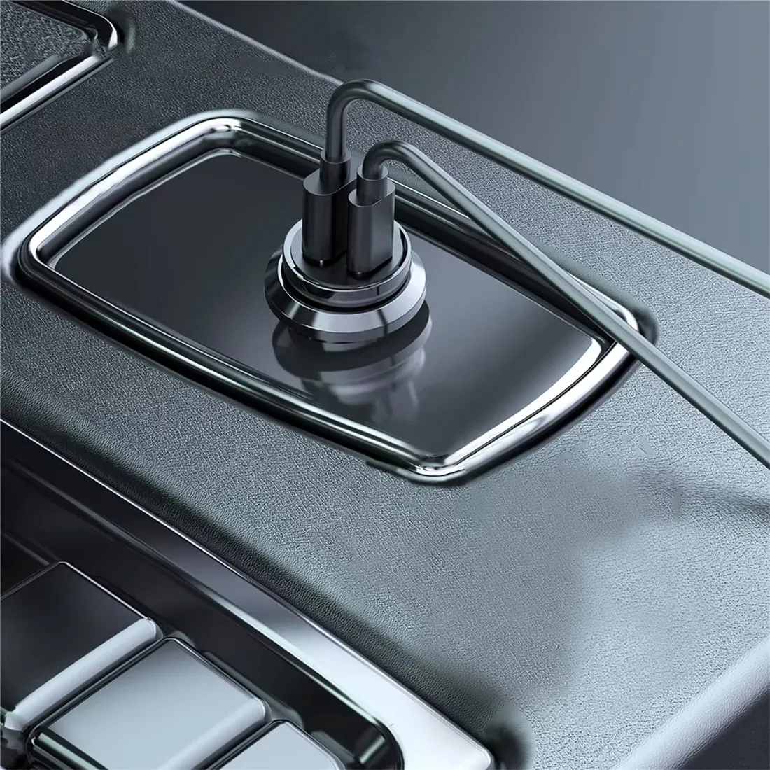 IronMini Aluminiowa ładowarka samochodowa USBA+ USBC z podwójnym wejściem – 30 W - obrazek 4