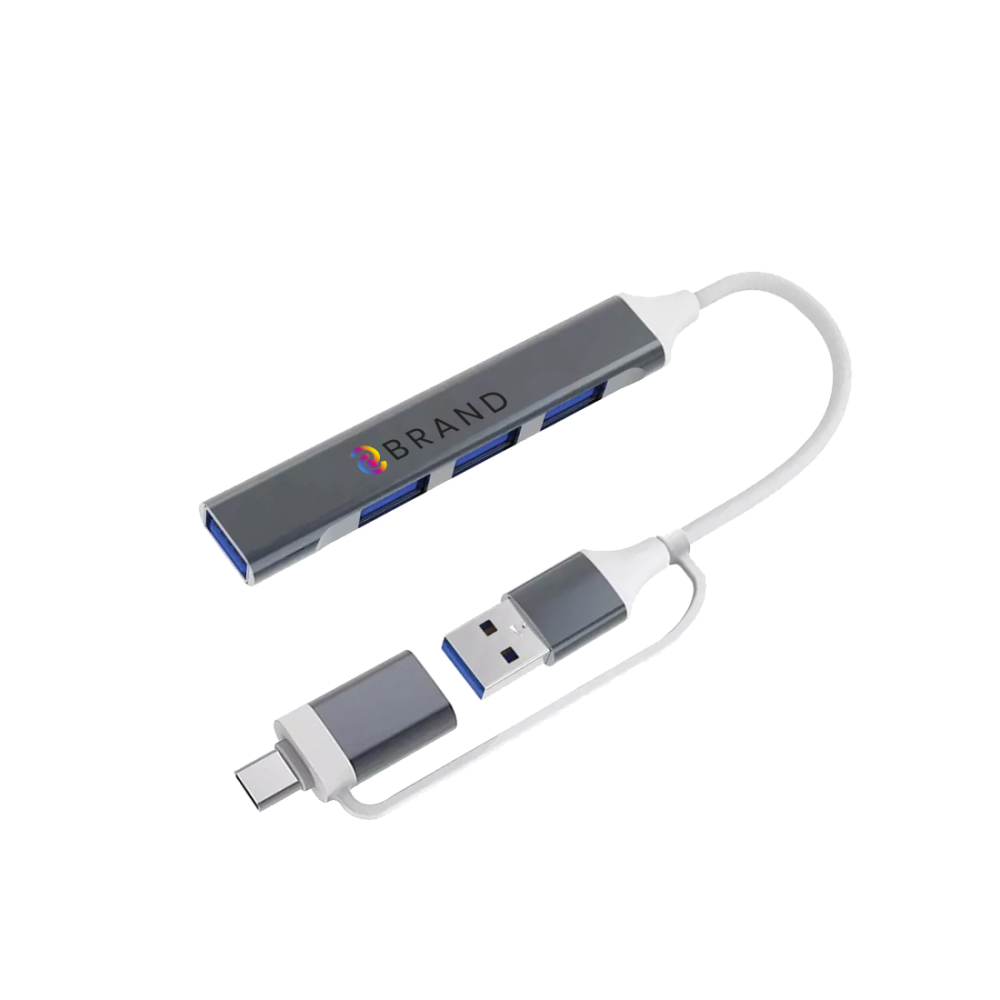 Hub USB-C/USB-A z 3 portami USB 2.0 + 1 portem USB 3.0