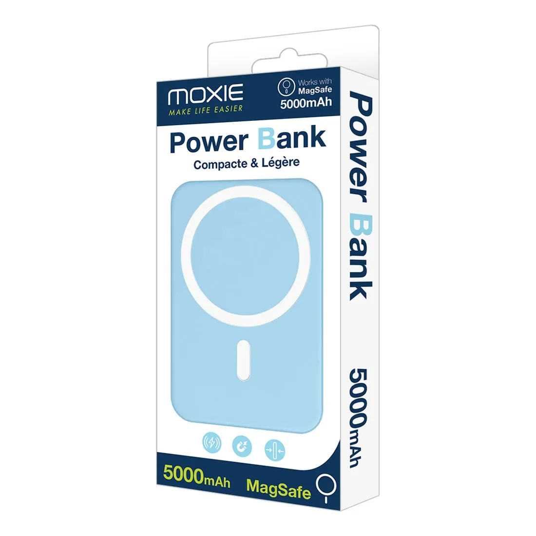 Powerbank MagSafe Slim 5000mAh Jasno niebieski - obrazek 2