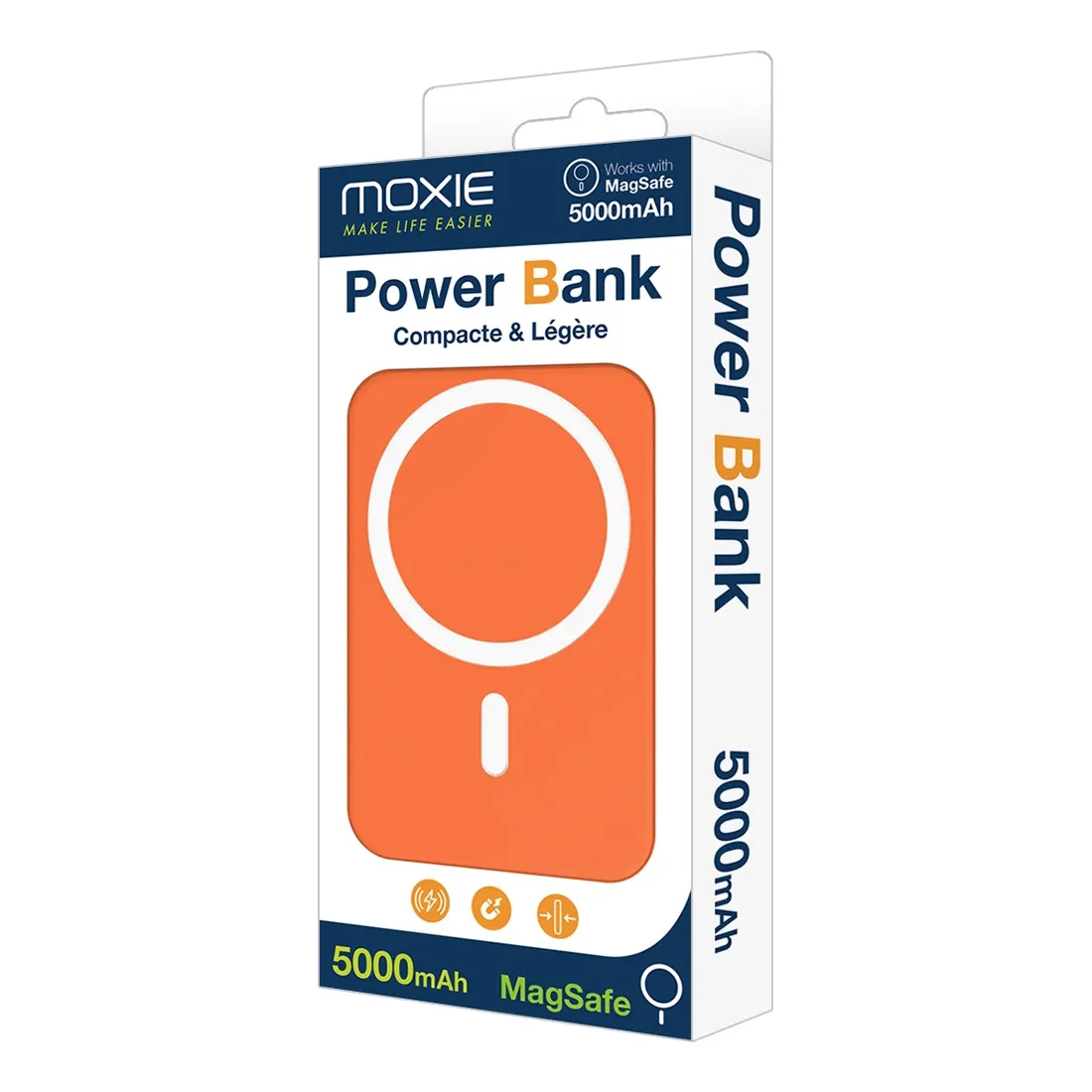 Powerbank MagSafe Slim 5000mAh Pomarańczowy - obrazek 2
