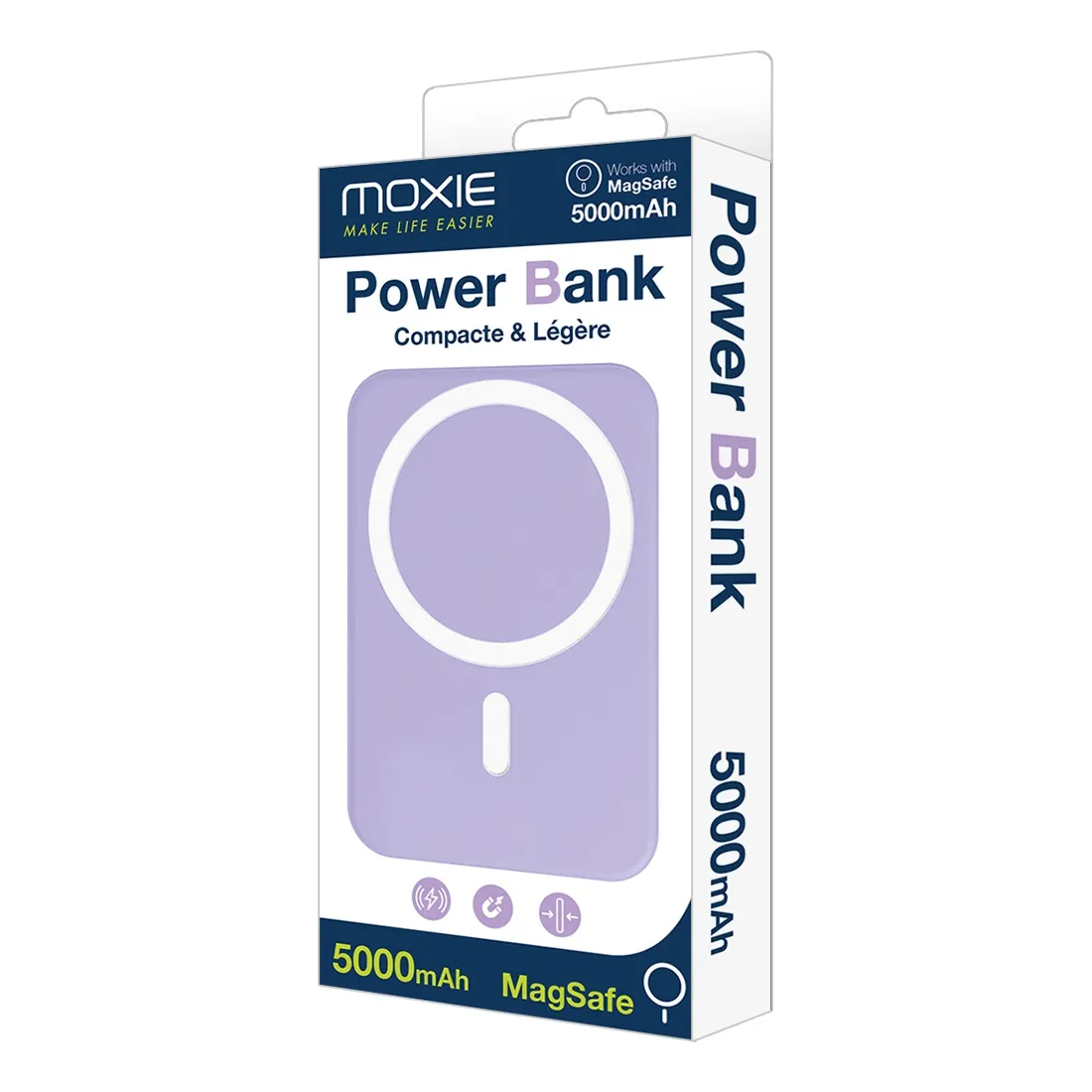 Powerbank MagSafe Slim 5000mAh Fioletowy - obrazek 5