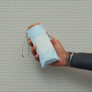 Parasol Compact Stripes Sun & Rain Jasno niebieski - Thumbnail Image 3