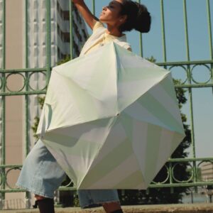 Parasol Compact Swirl Sun & Rain Zielony - Thumbnail Image 3
