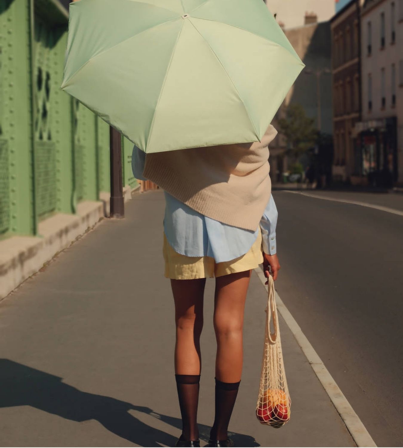 Parasol Compact Sun & Rain Zielony - obrazek 4