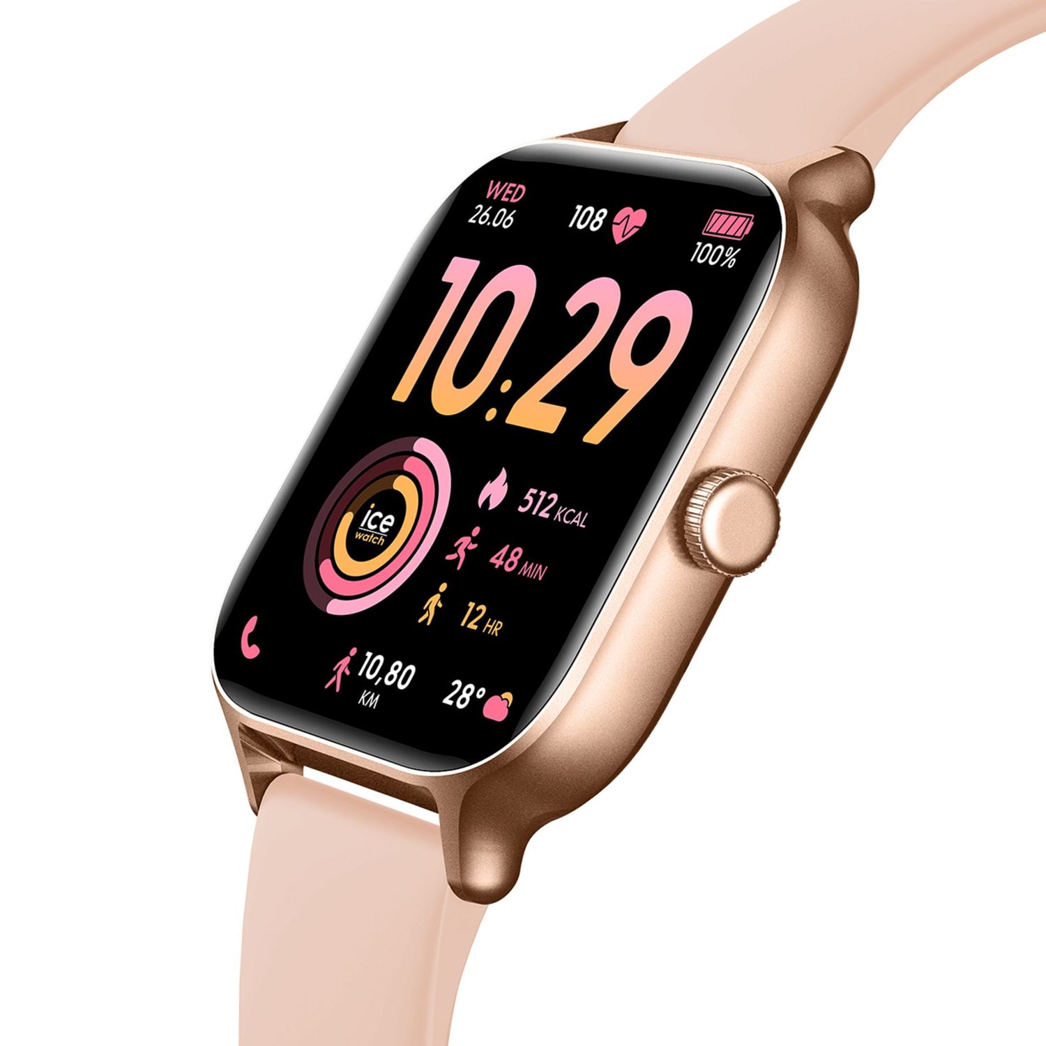 Smartwatch Ice fit RT 3.0 Rose-Gold Nude - obrazek 3
