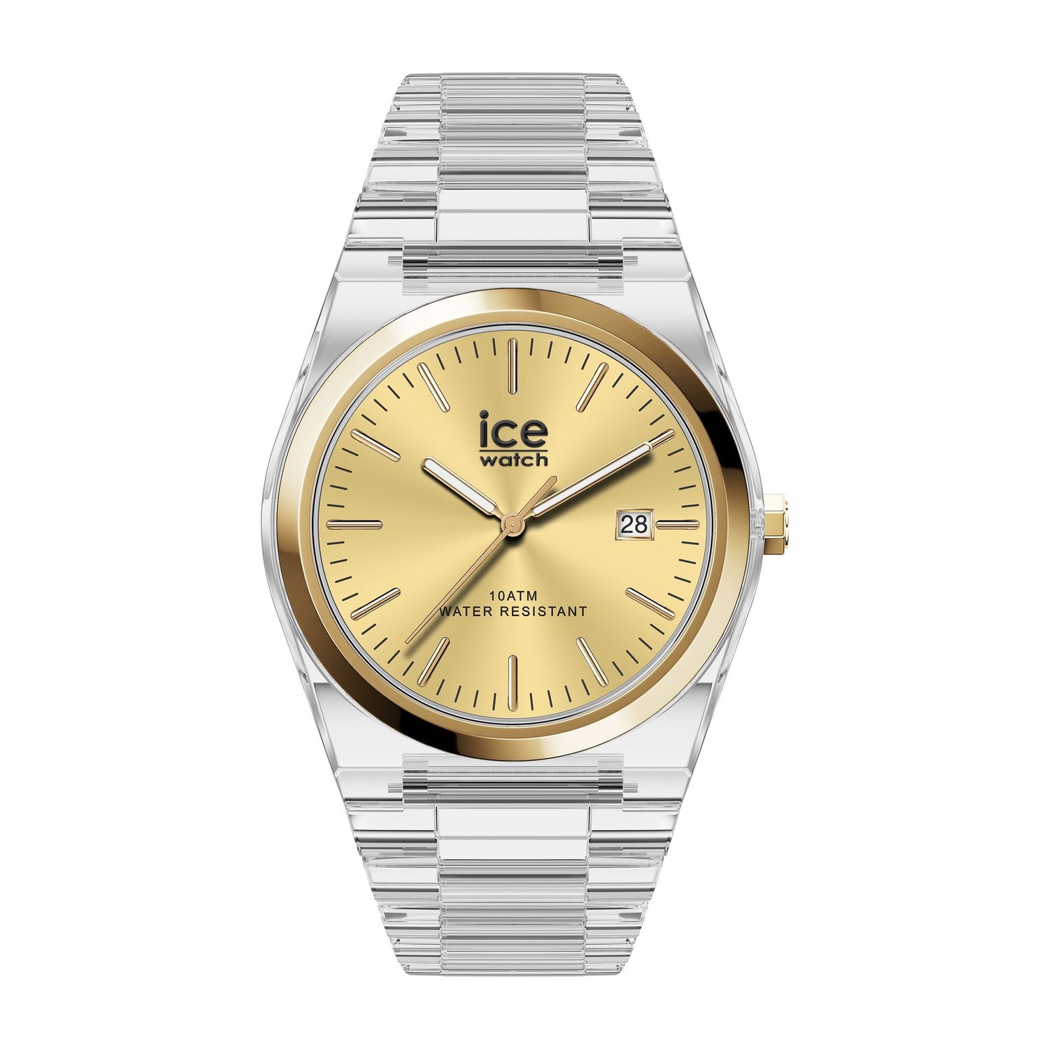 Date watch ICE POWER PW1 Transparent - Gold