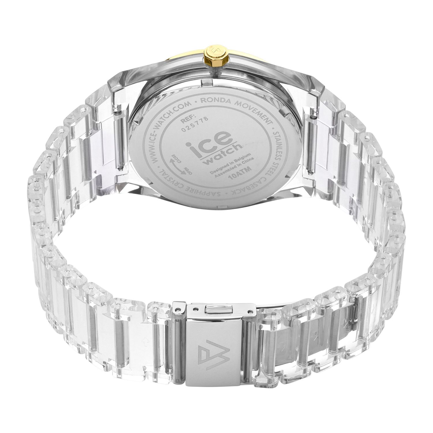 Date watch ICE POWER PW1 Transparent - Gold - obrazek 4