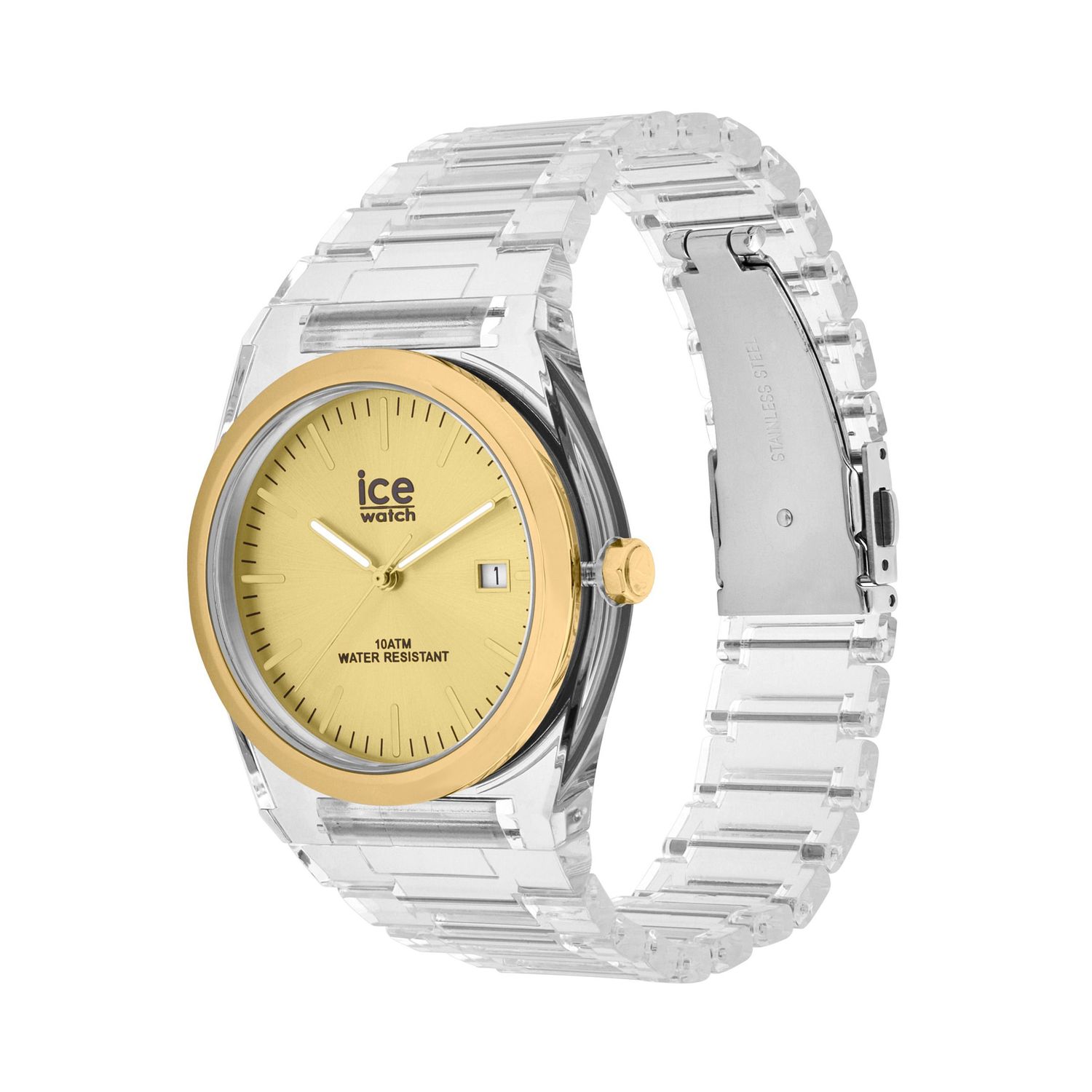 Date watch ICE POWER PW1 Transparent - Gold - obrazek 3