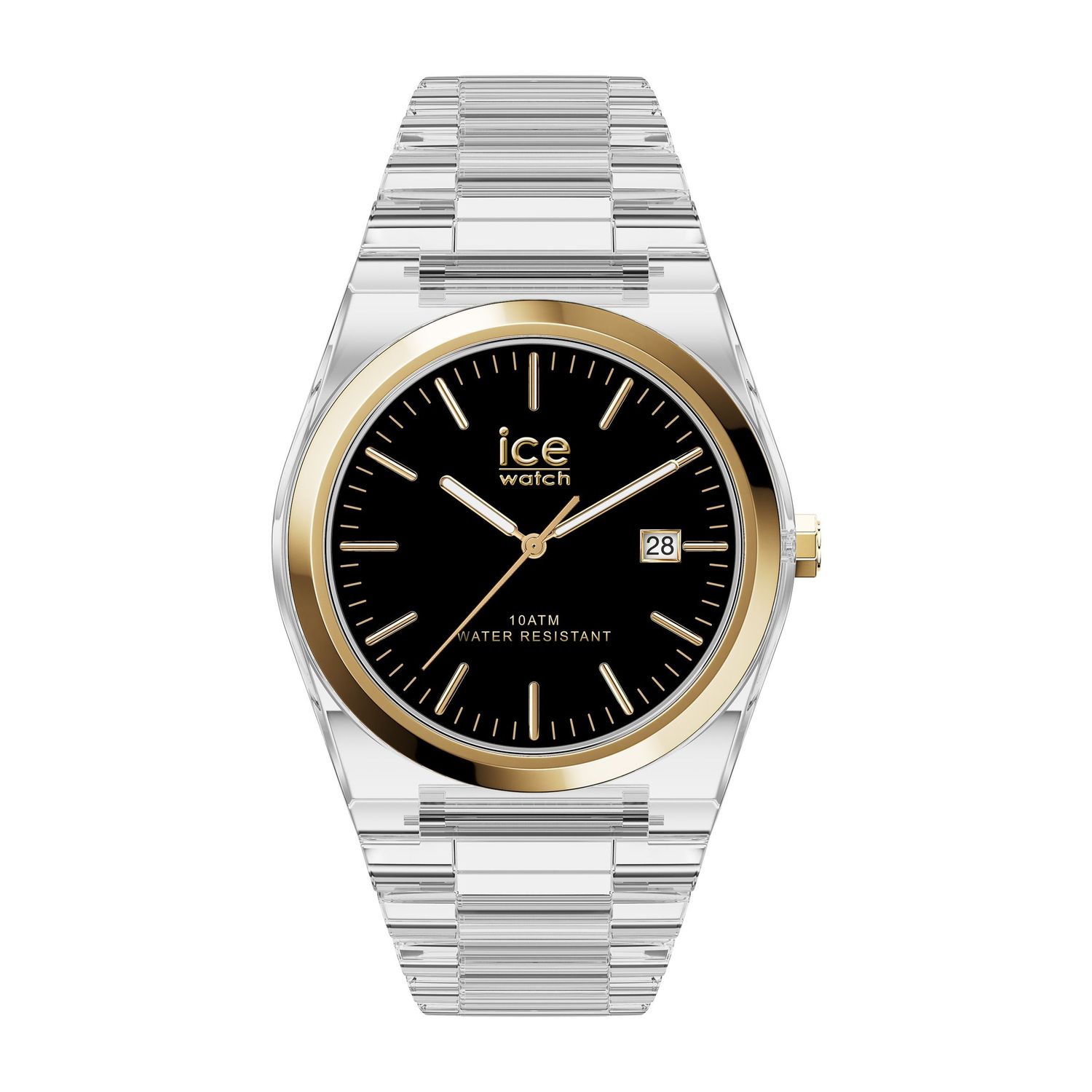 Date watch ICE POWER PW1 Transparent - Black gold