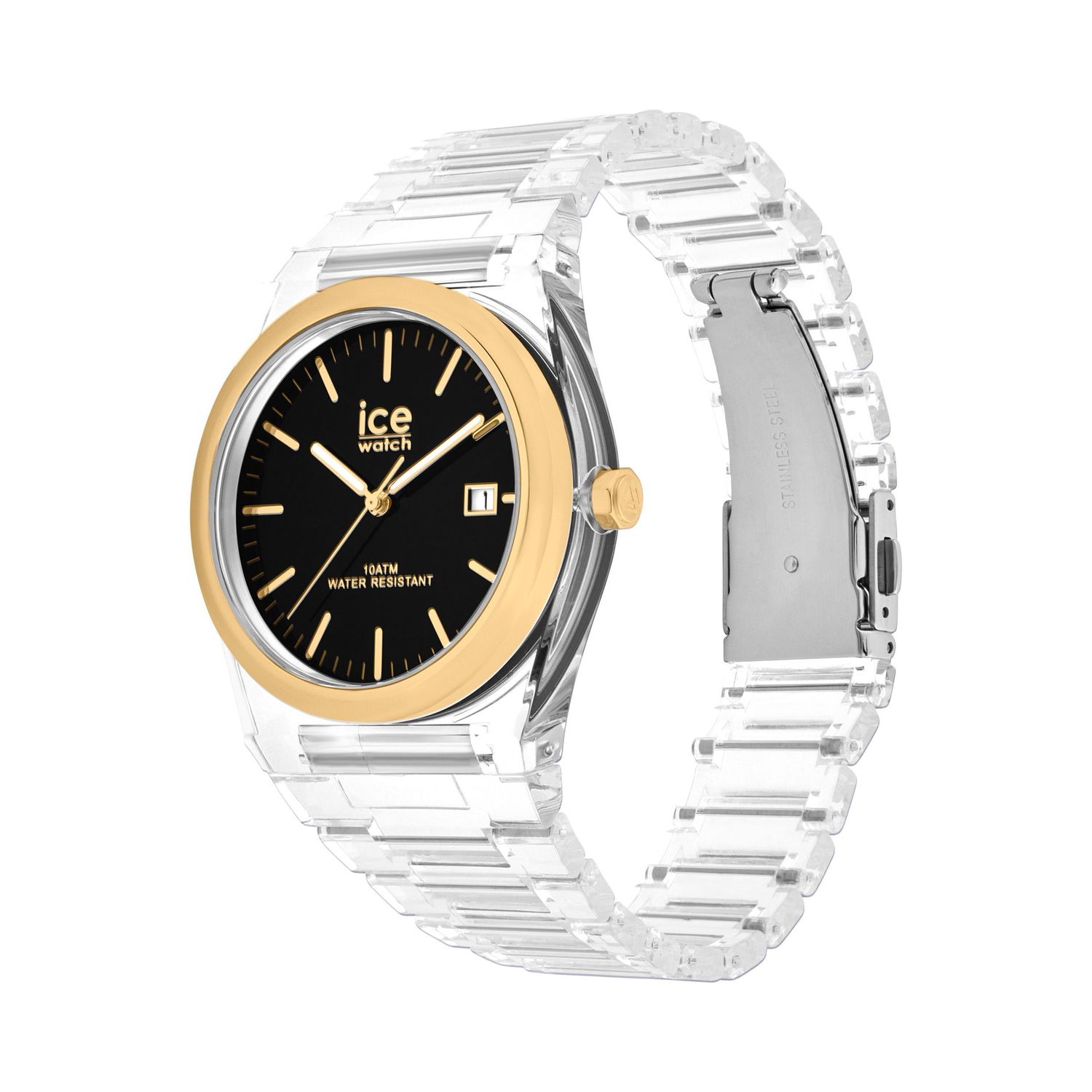 Date watch ICE POWER PW1 Transparent - Black gold - obrazek 3