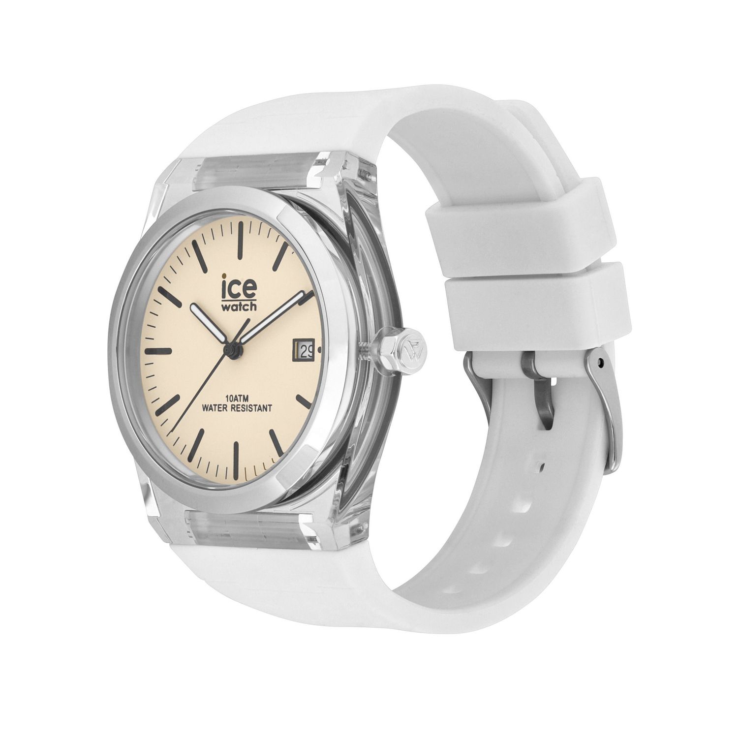 Date watch ICE POWER PW1 Transparent - White beige - obrazek 3