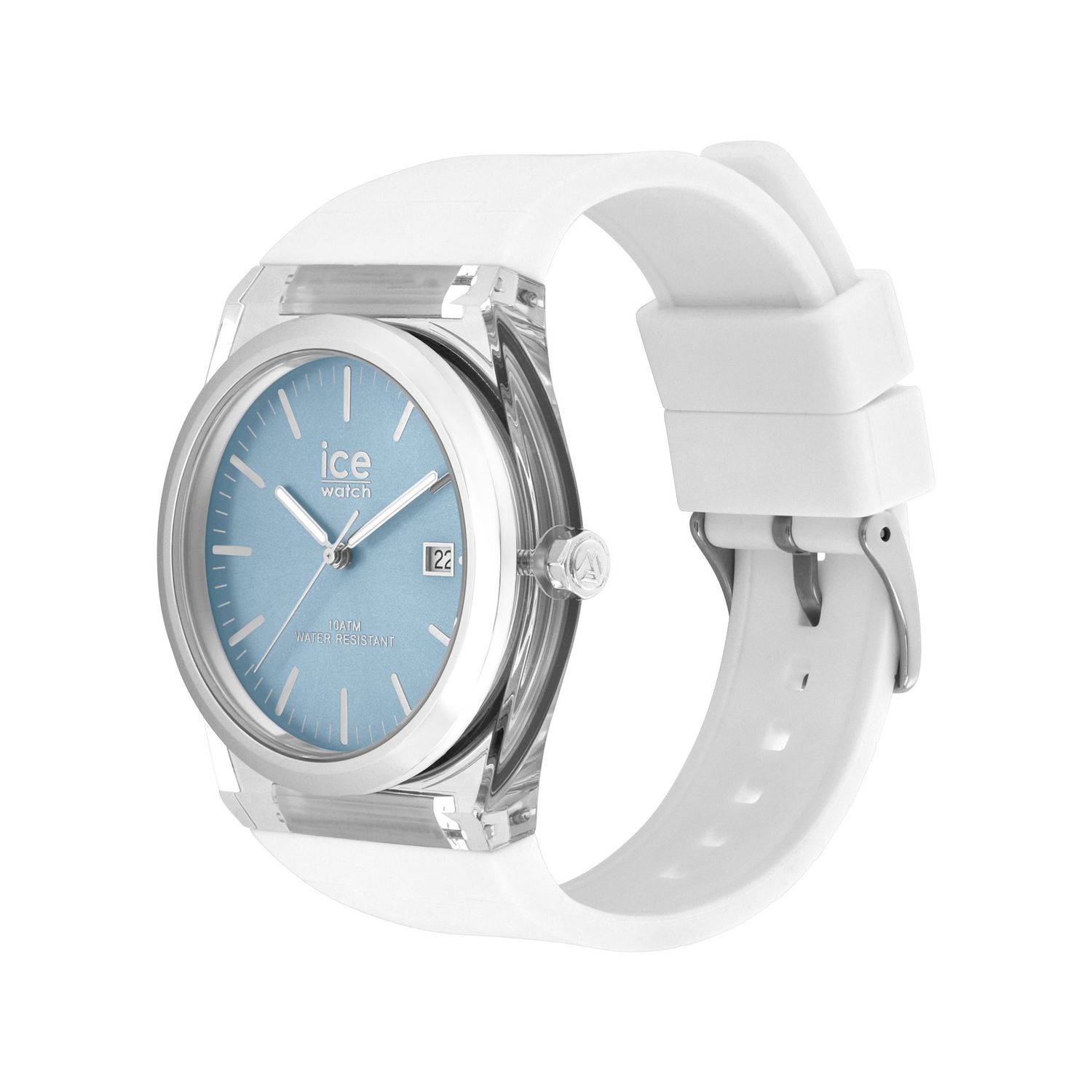 Date watch ICE POWER PW1 Transparent - White blue - obrazek 3