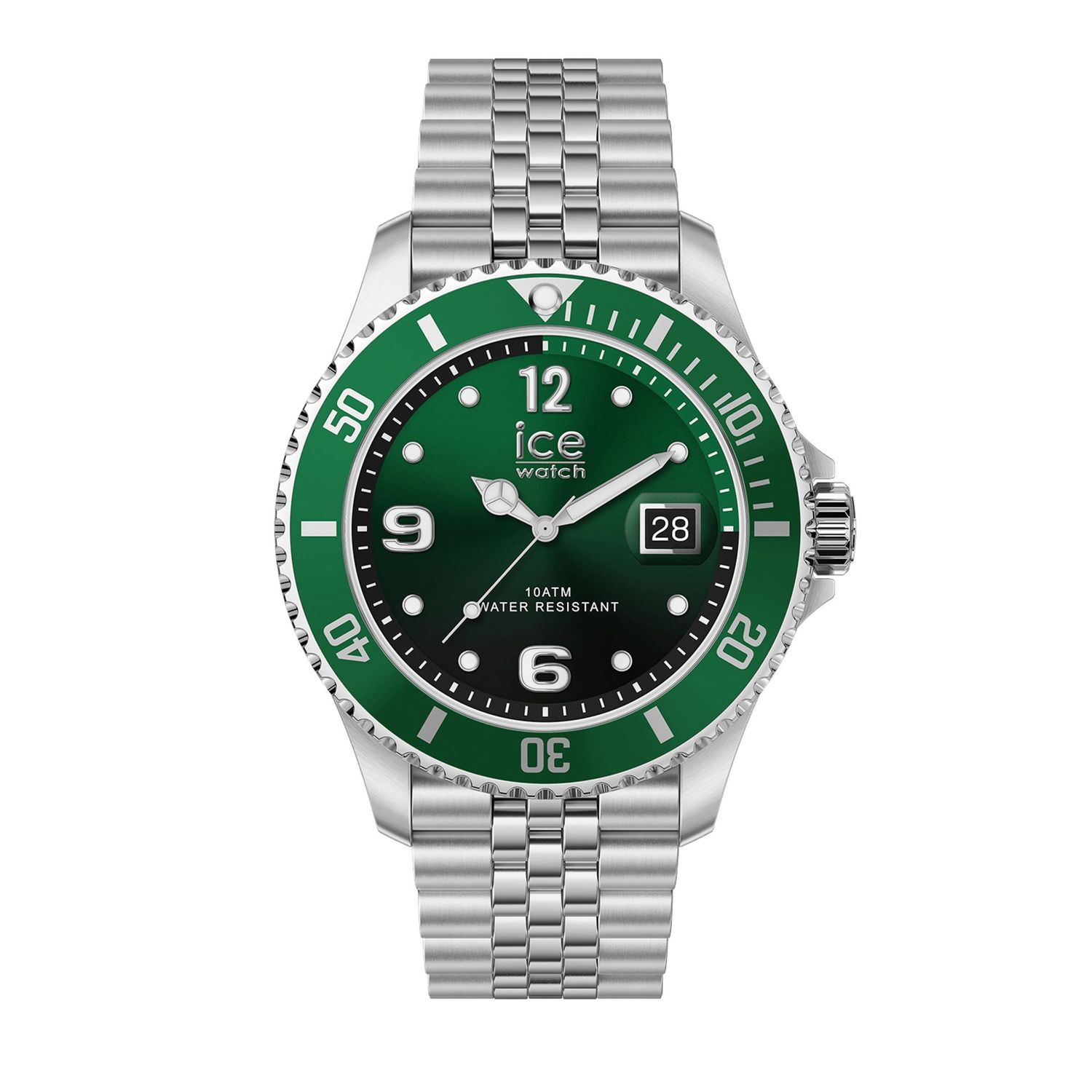Date watch ICE steel Green
