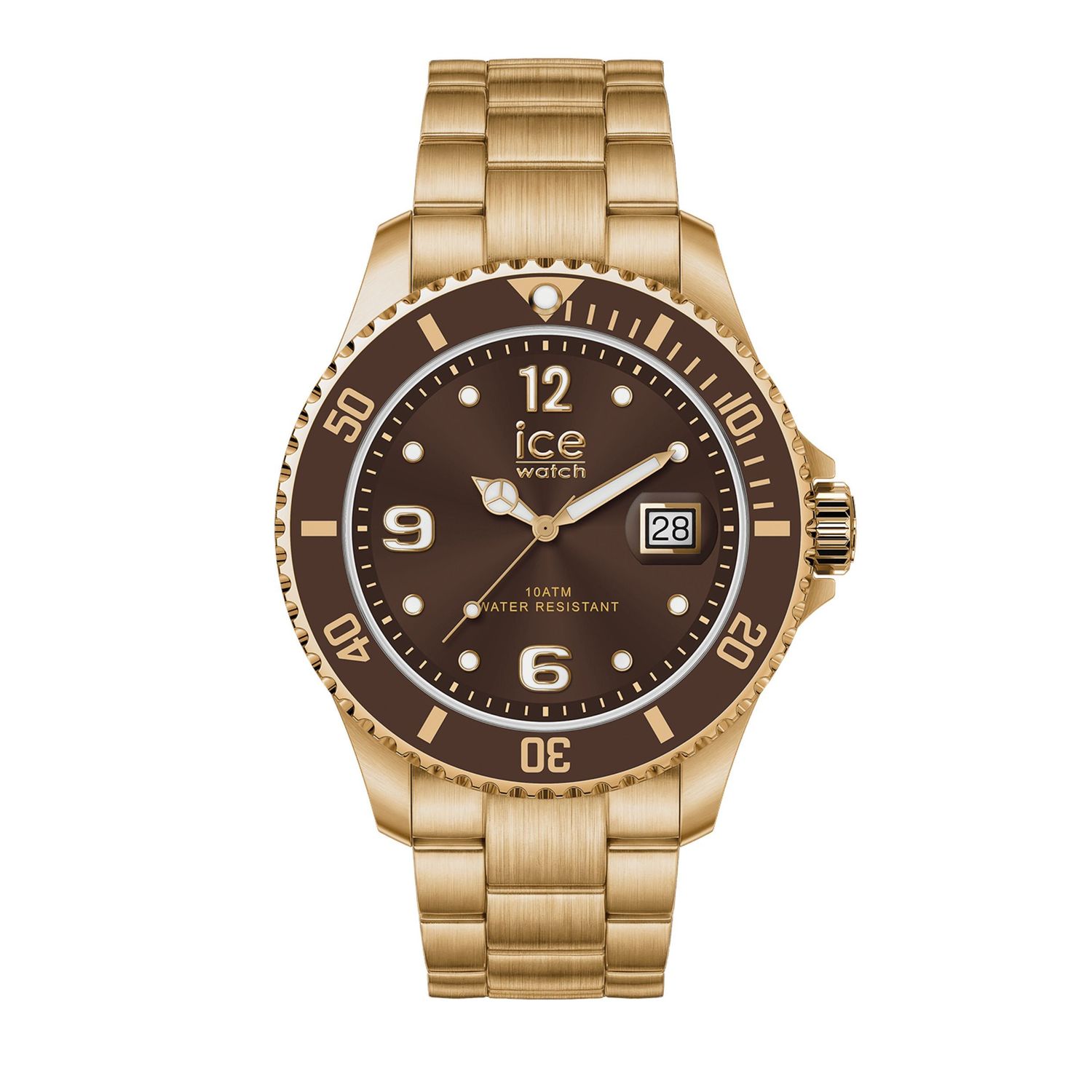 Date watch ICE steel Brown