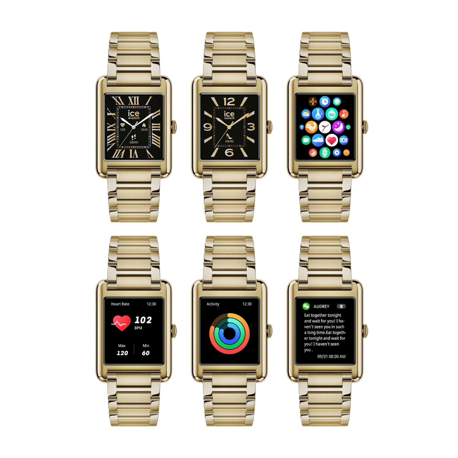 Smartwatch ICE smart TK 2.0 Gold - obrazek 4