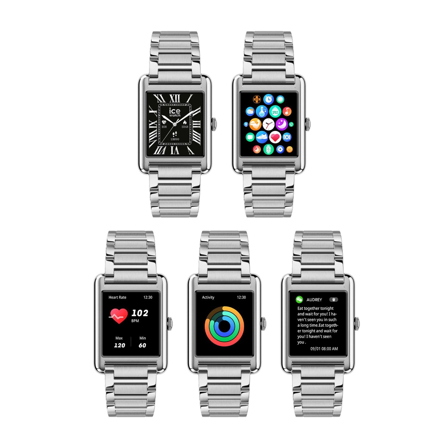Smartwatch ICE smart TK 2.0 Silver - obrazek 4