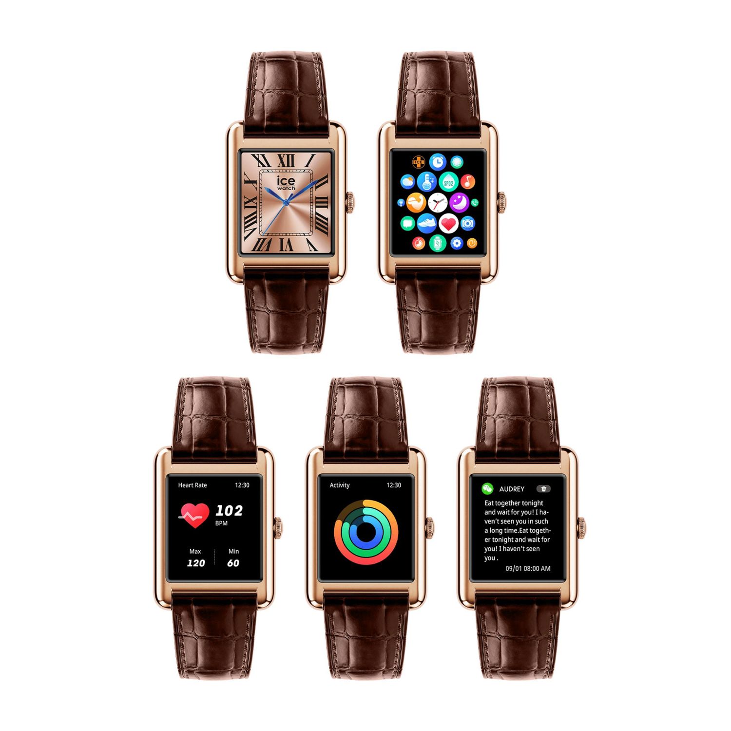 Smartwatch ICE smart TK 2.0 Rose-gold - obrazek 4