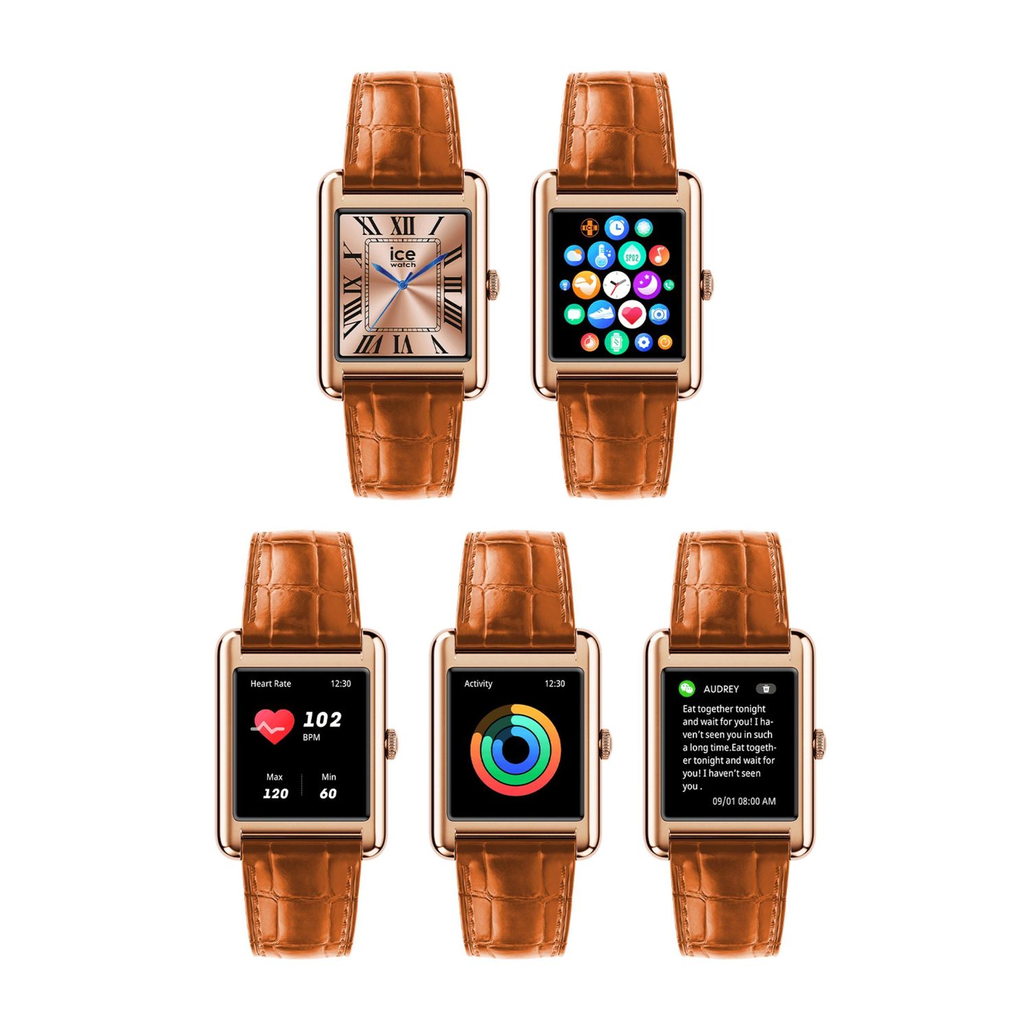 Smartwatch ICE smart TK 2.0 Rose-gold - obrazek 4