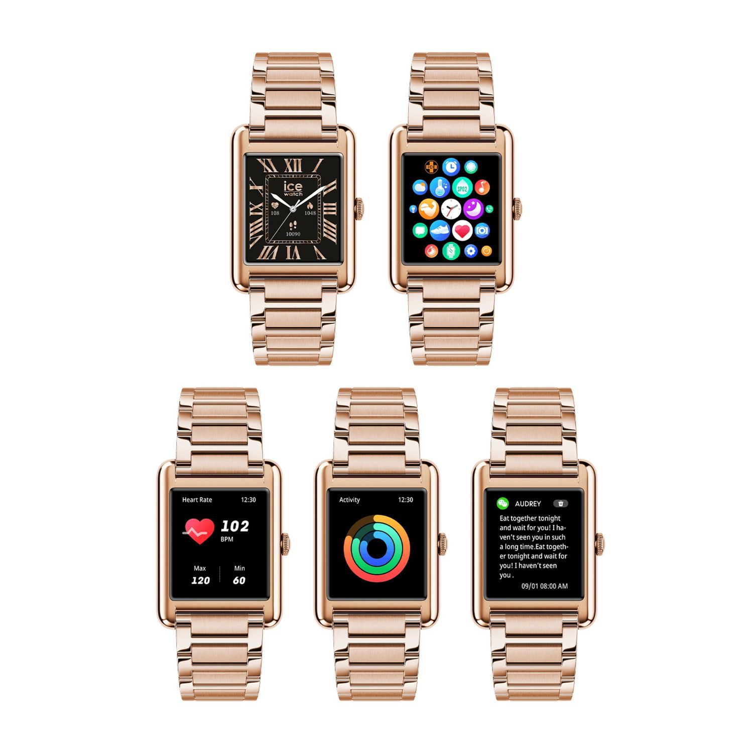 Smartwatch ICE smart TK 2.0 Rose-gold - obrazek 4