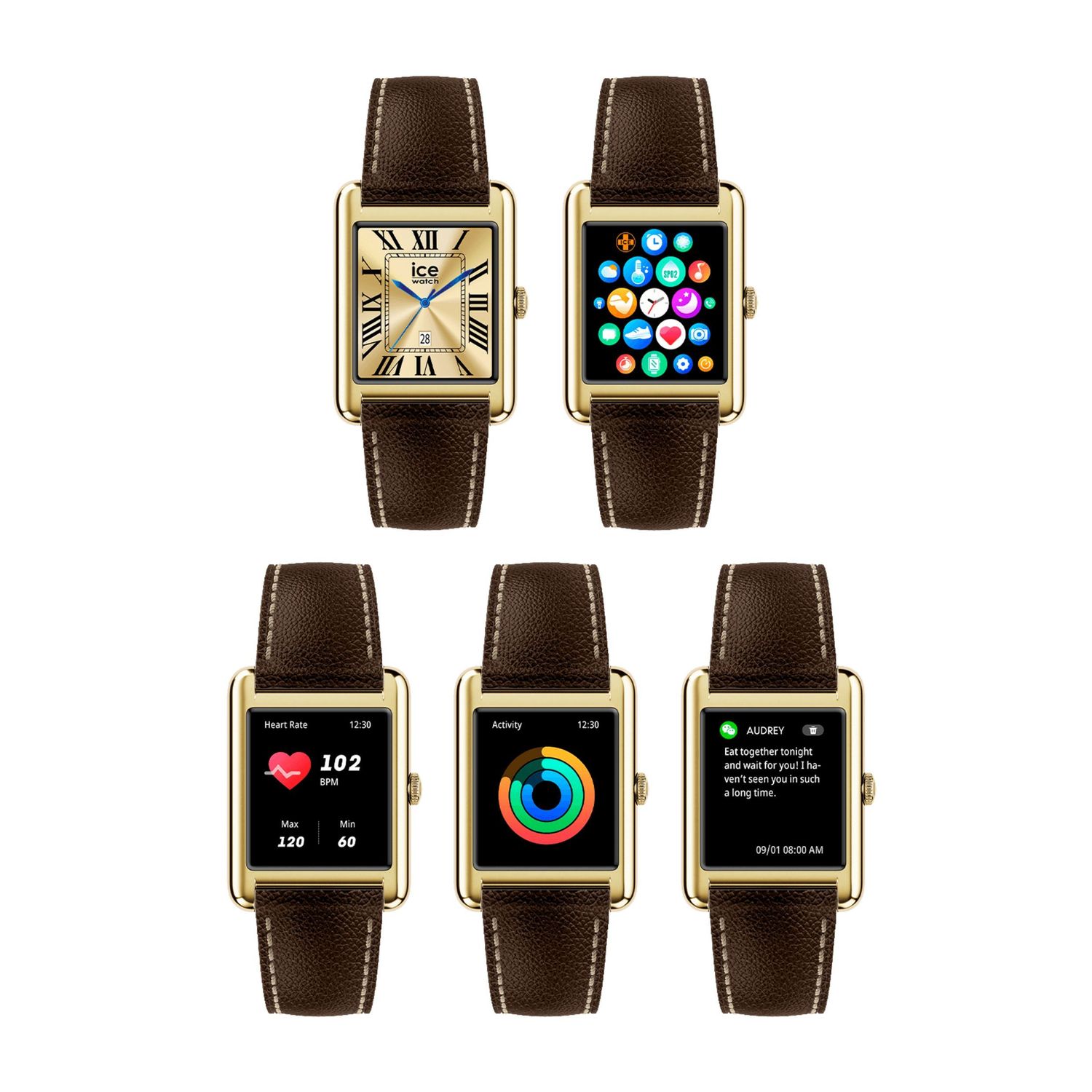 Smartwatch ICE smart TKS 2.0 Gold - obrazek 4