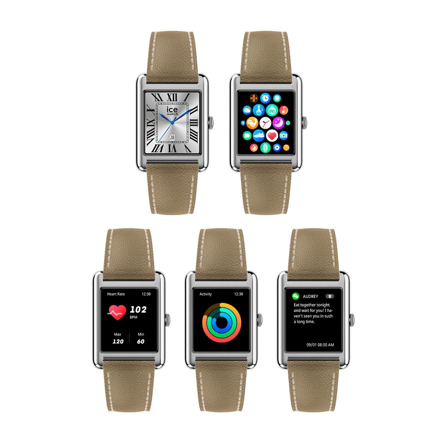 Smartwatch ICE smart TKS 2.0 Brown - obrazek 4