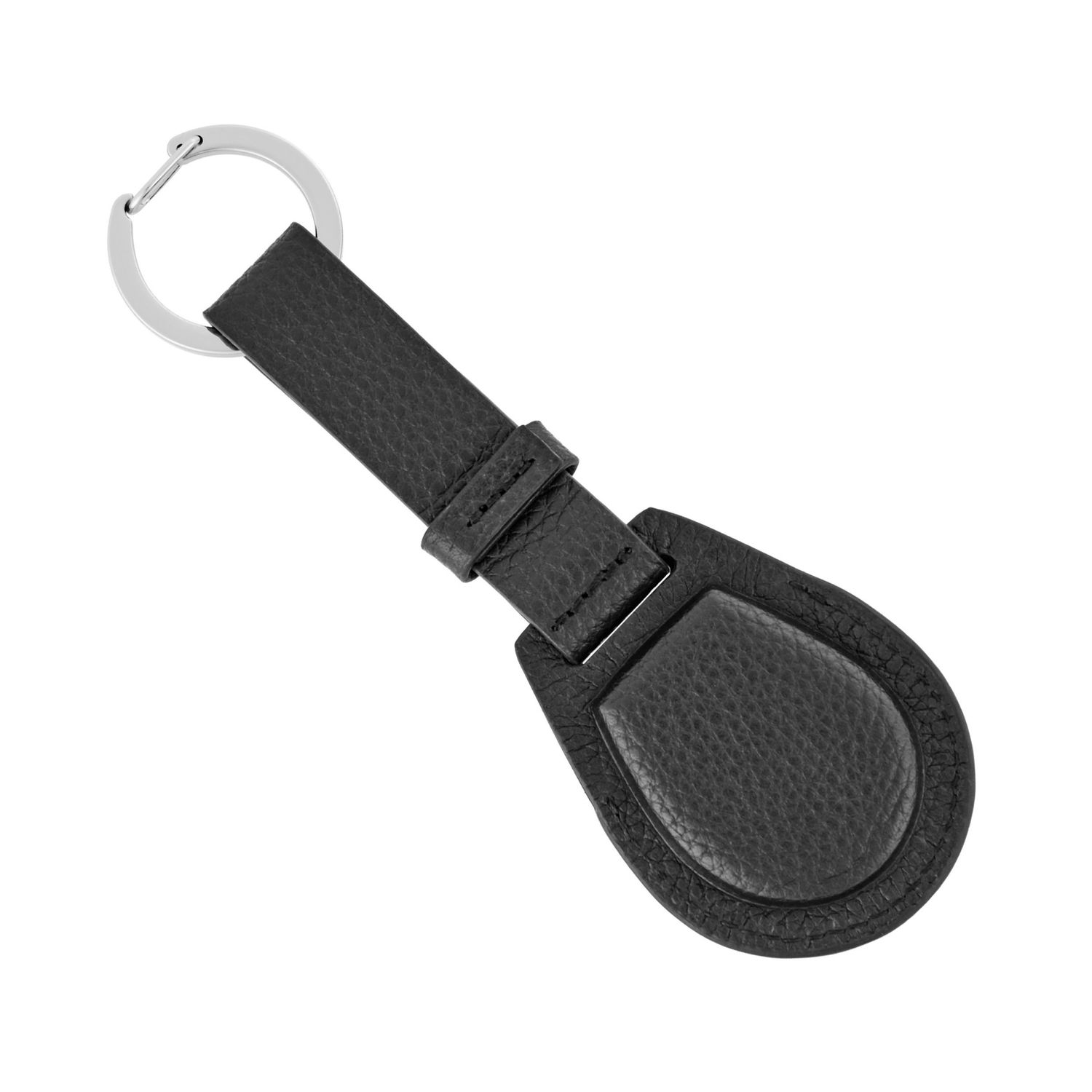 Key ring with AirTag holder Classic Grained Black - obrazek 3