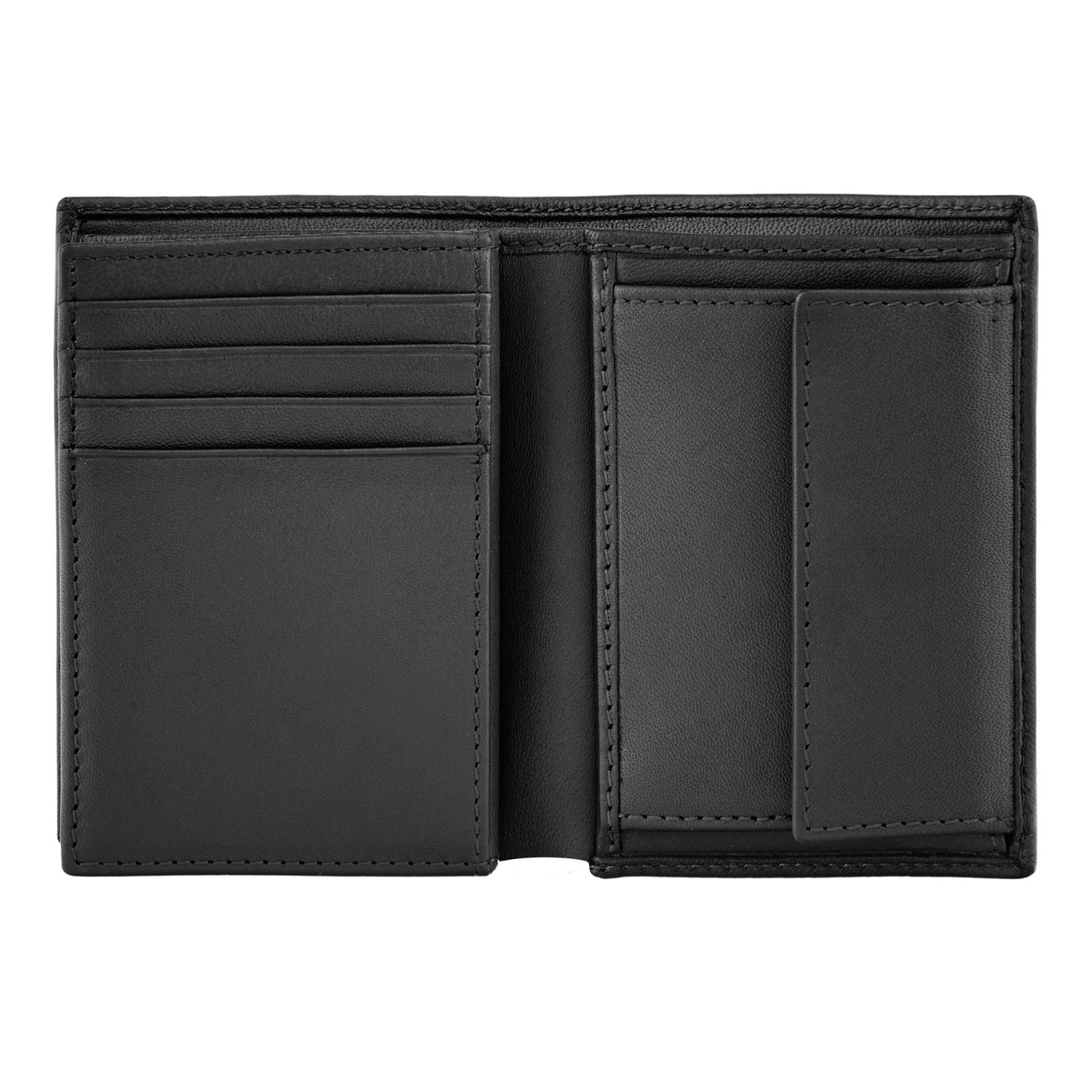 Card holder with flap and money pocket Emblematic Black - obrazek 4