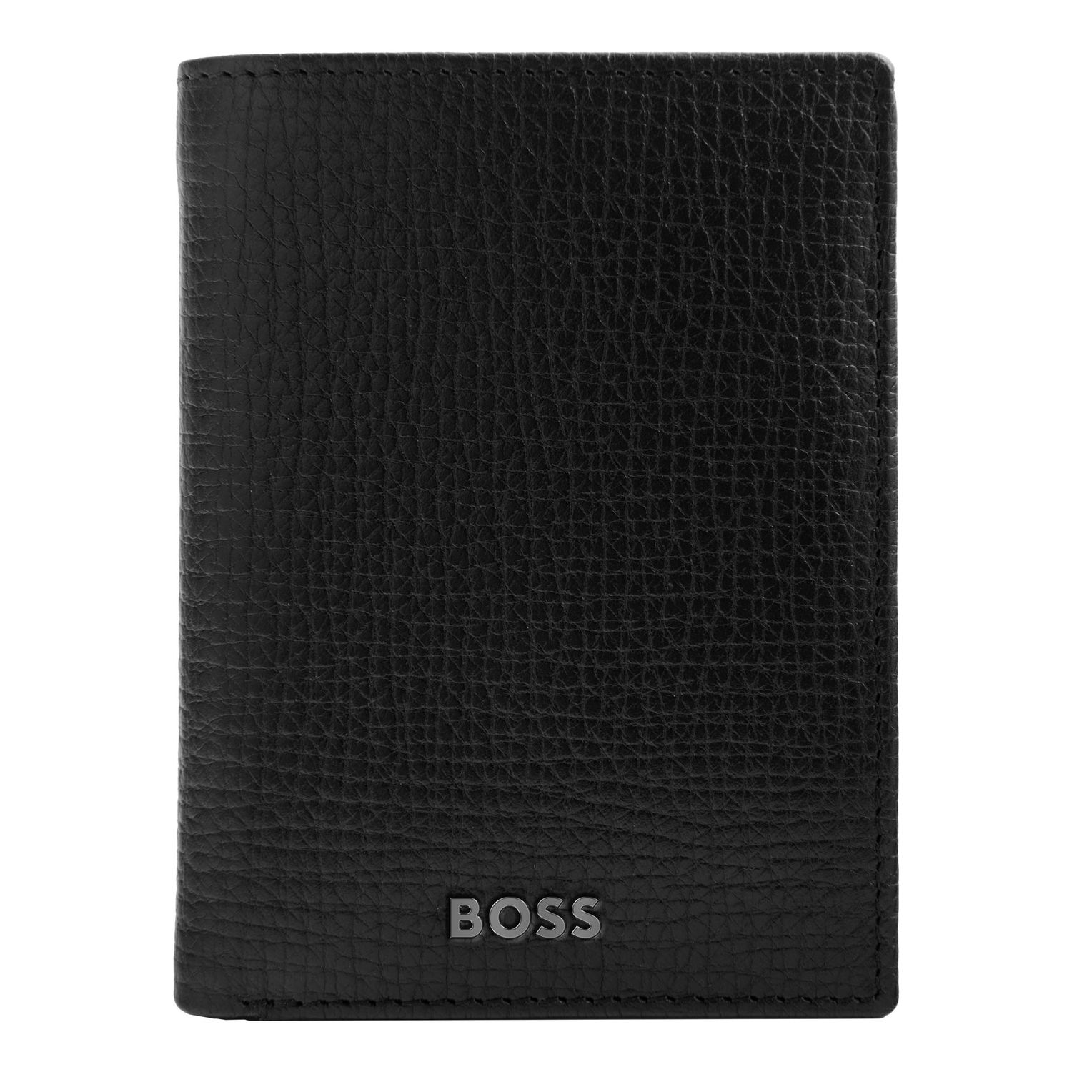 Card holder with flap and money pocket Grid Black - obrazek 2