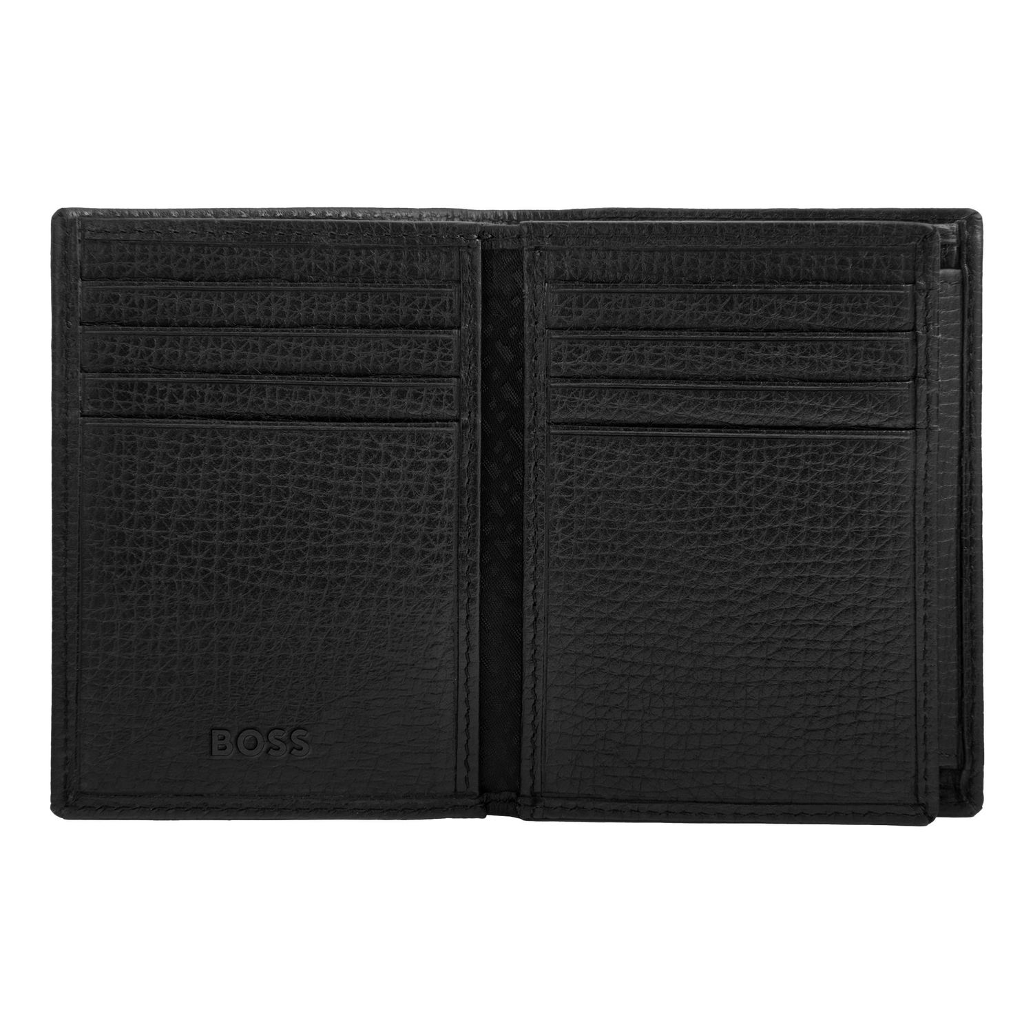 Card holder with flap and money pocket Grid Black - obrazek 3
