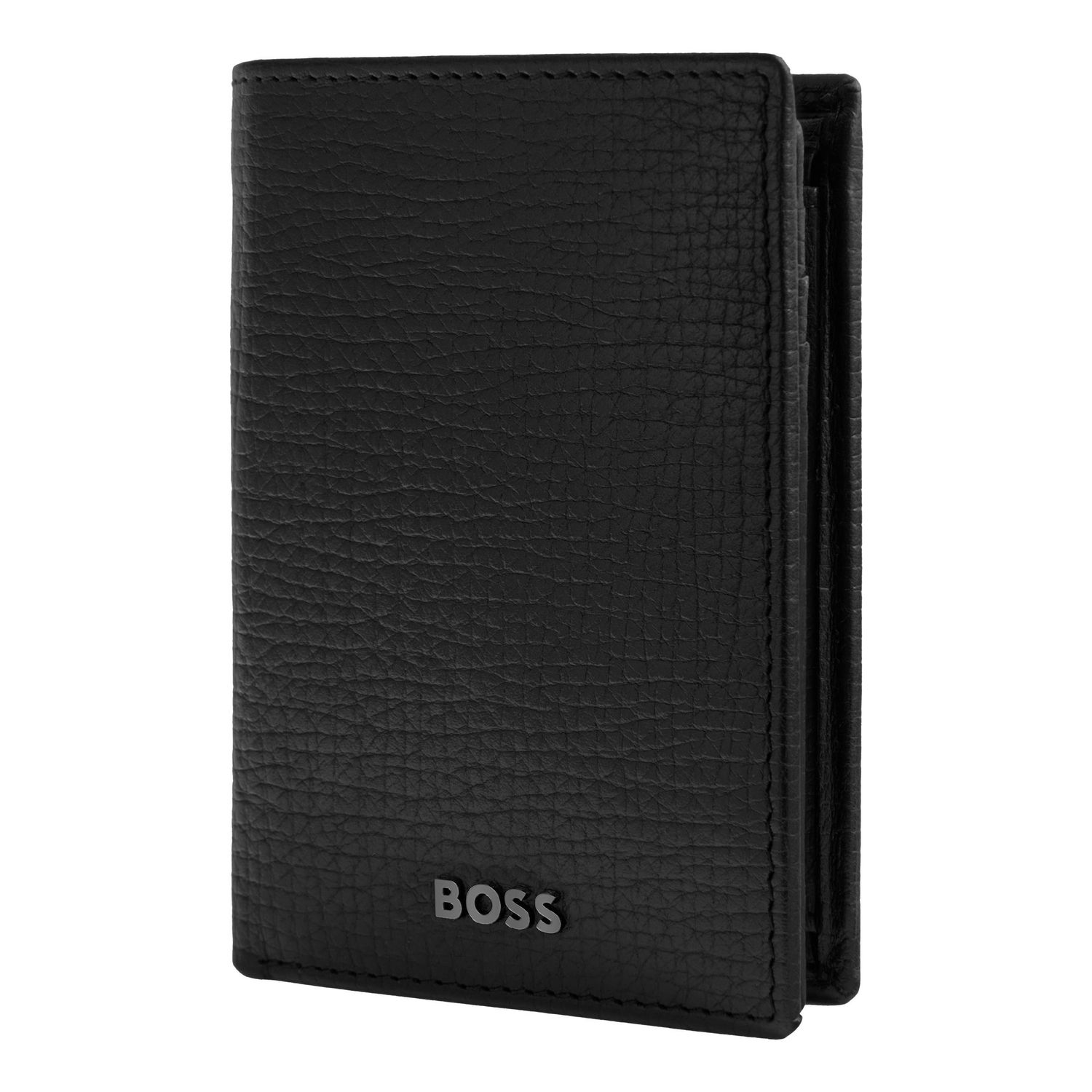 Card holder with flap and money pocket Grid Black - obrazek 5