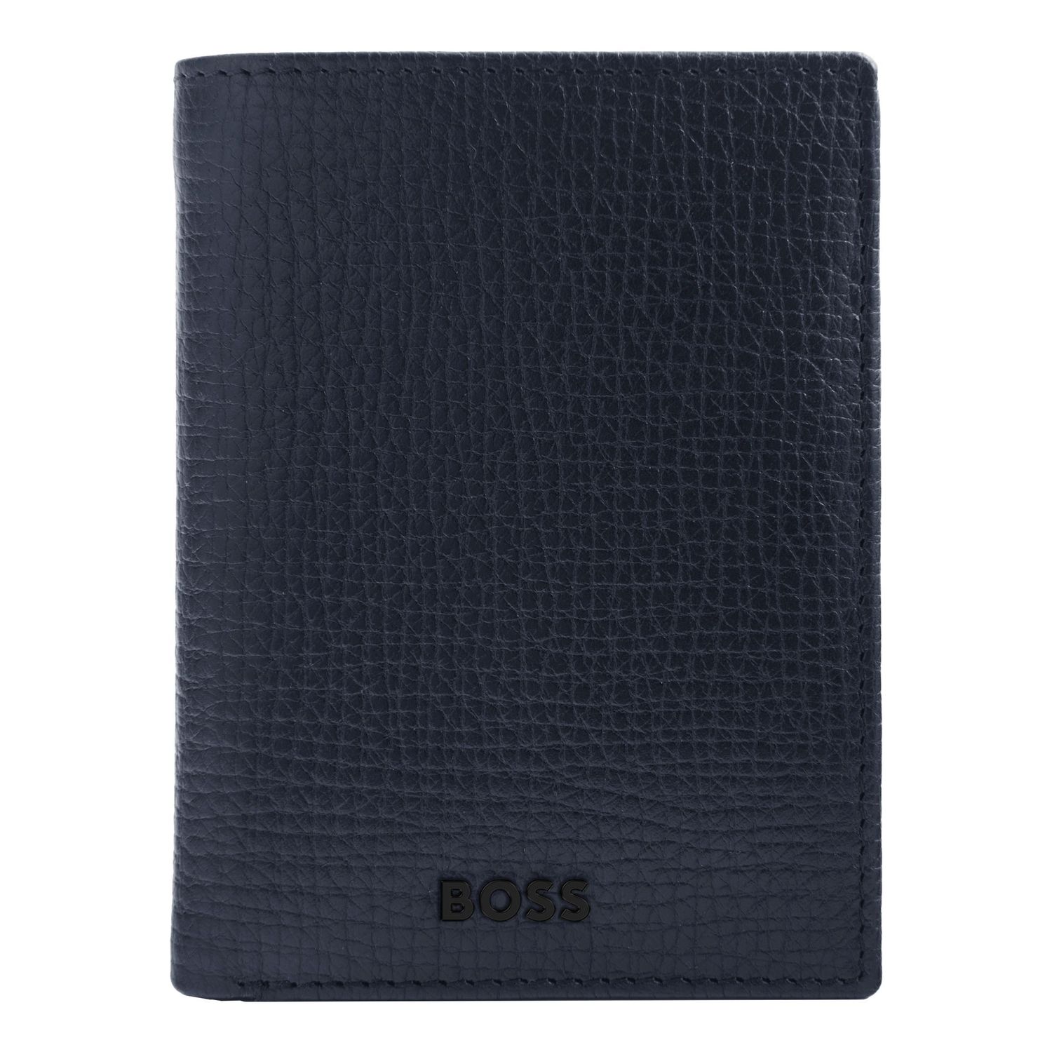 Card holder with flap and money pocket Grid Navy - obrazek 2