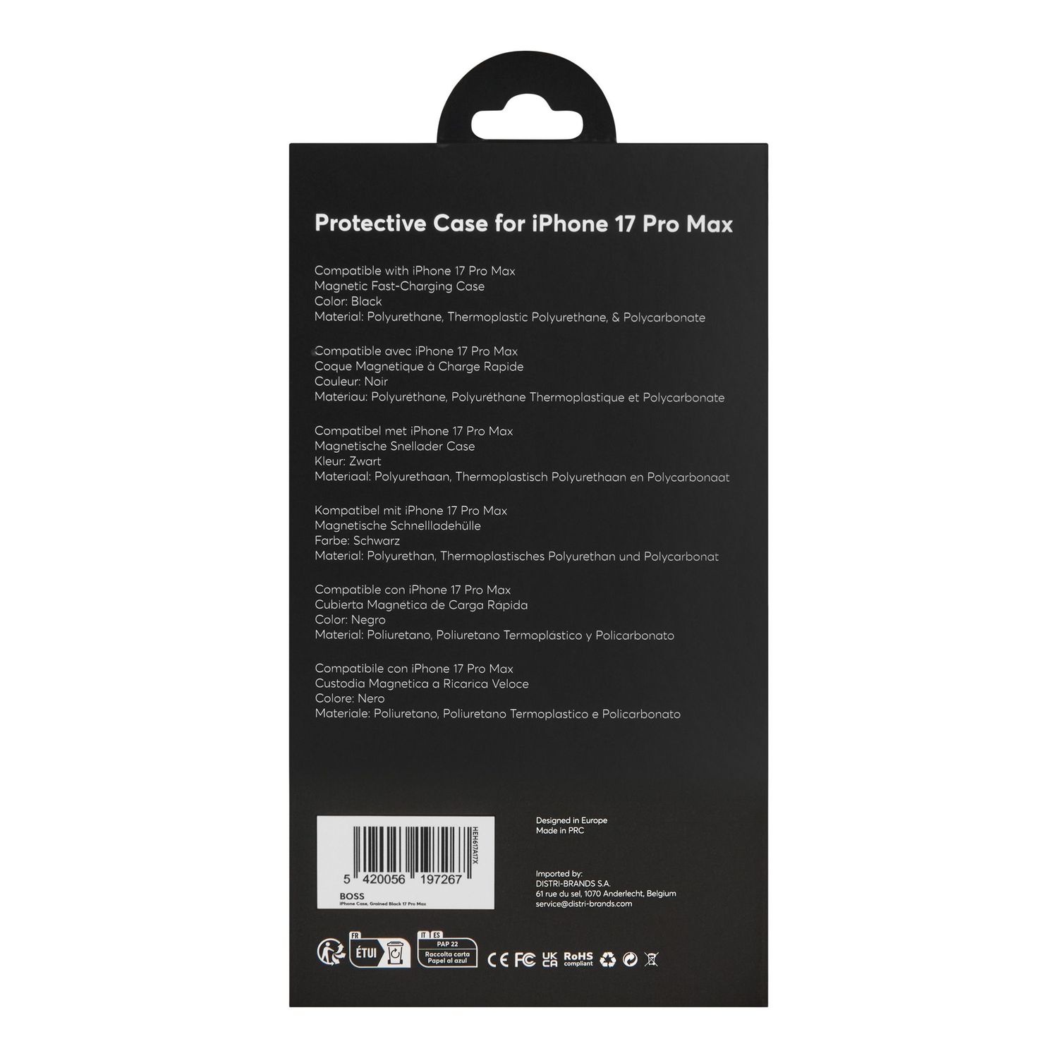 Case for iPhone 17 Pro Max Grained Black - obrazek 7