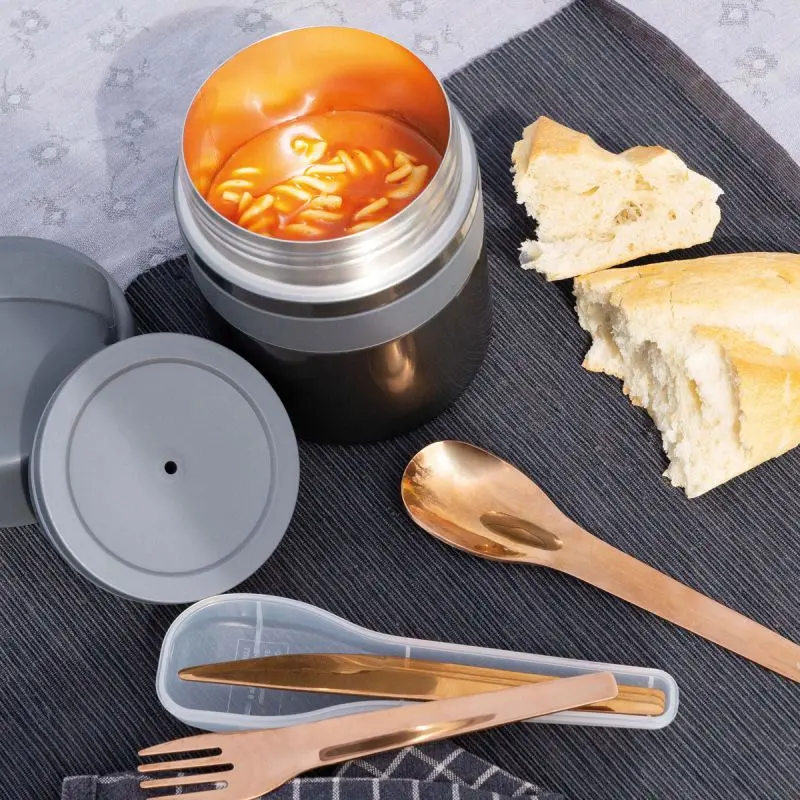 Lunchbox LURCH Iso-Pot 2.0 do potraw na ciepło i zimno, 500 ml - Czarny - obrazek 2