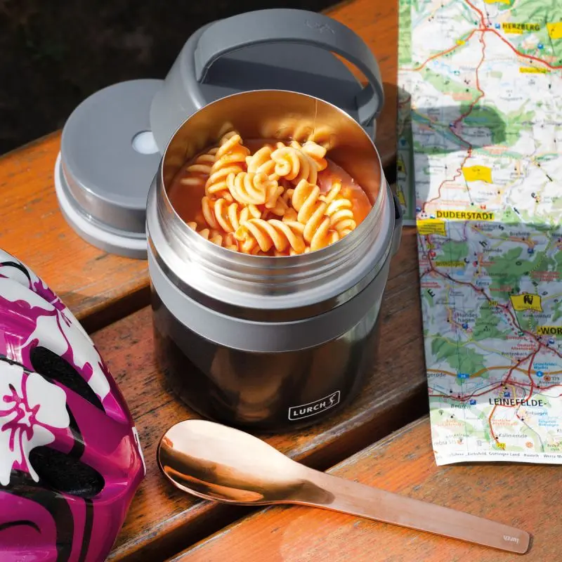 Lunchbox LURCH Iso-Pot 2.0 do potraw na ciepło i zimno, 500 ml - Czarny - obrazek 4